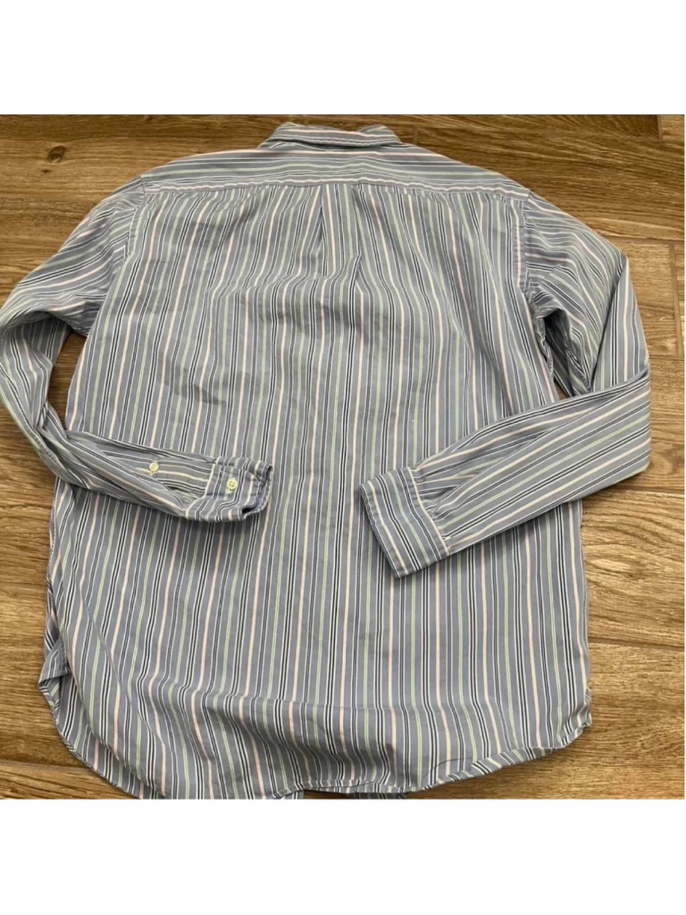 Polo Ralph Lauren striped button-up shirt with vertical stripes in multiple colo